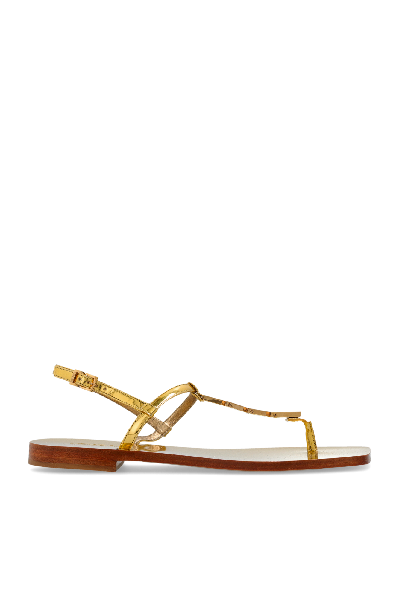 Gold Sandals with logo appliqué Versace - Vitkac AS